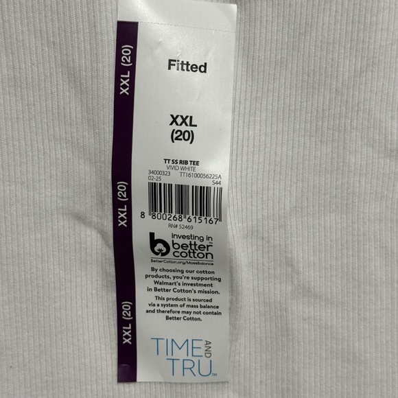 3 woman white shirt brand time and tru sizes 20 & 22 with tag - Picture 7 of 8